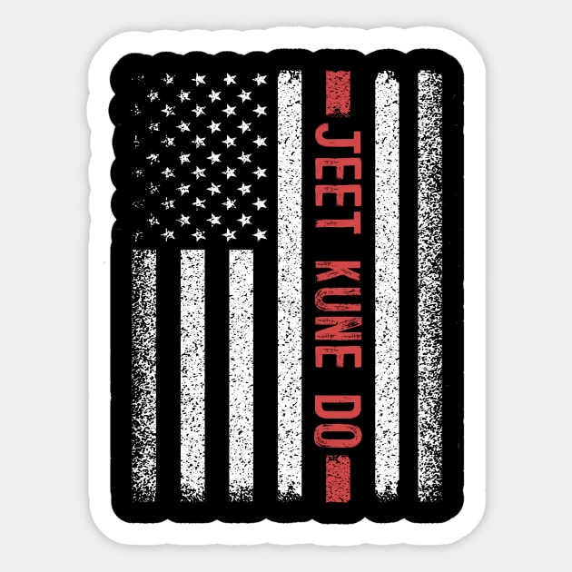 Jeet Kune Do American Flag 4th of July Sticker by magazin